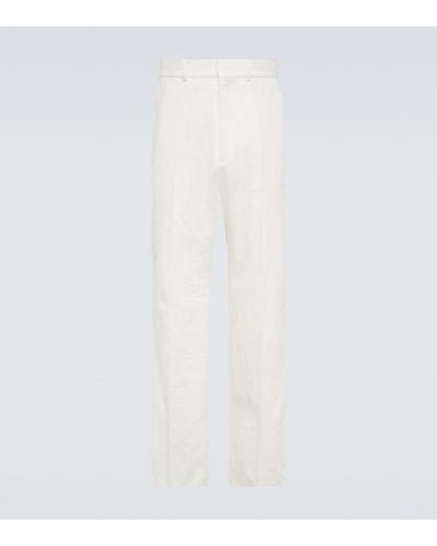 Casablancabrand Pantalon droit en coton - Blanc