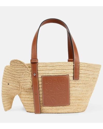 Loewe Medium Elephant Basket Bag - Brown