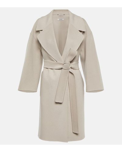 Max Mara Africa Wool Coat - Natural