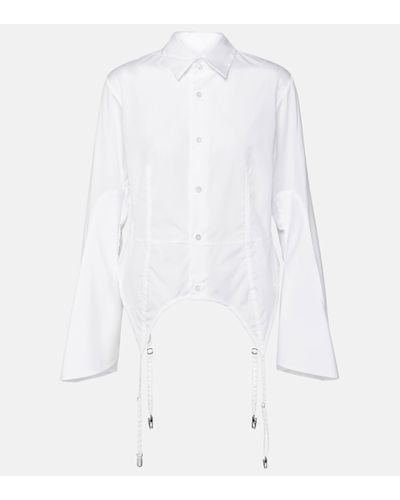 Noir Kei Ninomiya Chemise en coton - Blanc