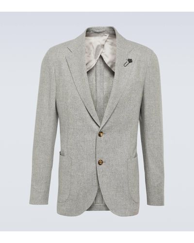 Lardini Wool And Cashmere Blazer - Grey
