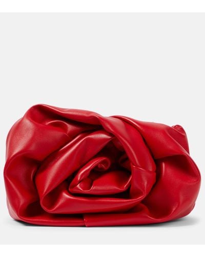 Burberry Rose Leather Clutch - Red