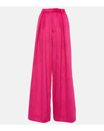 GIUSEPPE DI MORABITO High-rise Wide-leg Crepe Trousers - Pink