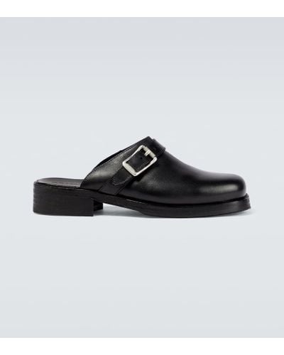 Our Legacy Slippers Camion in pelle - Nero
