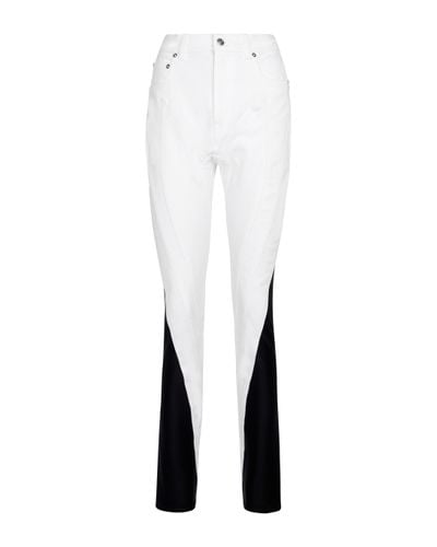 Mugler High-Rise Skinny Jeans - Weiß
