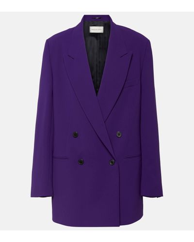 Dries Van Noten Bliss Oversized Double-breasted Blazer - Purple