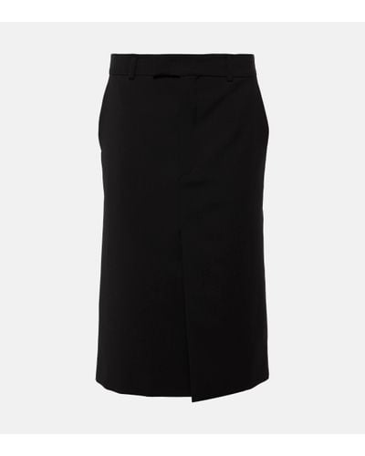 Sportmax Atollo Wool Midi Skirt - Black
