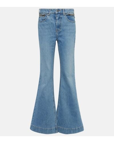 Stella McCartney High-Rise Flared Jeans - Blau