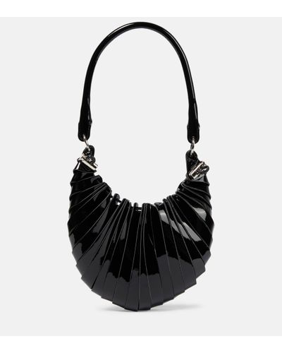 Coperni Petal Mini Faux Leather Shoulder Bag - Black