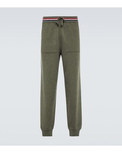 Thom Browne Rwb Stripe Cashmere Sweatpants - Green