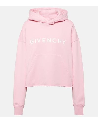 Givenchy Hoodie Archetype aus Baumwoll-Jersey - Pink