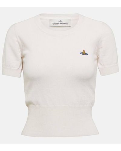 Vivienne Westwood Polo Bea de algodon y cachemir - Blanco