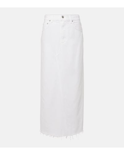 Citizens of Humanity Circolo Reworked Denim Maxi Skirt - White