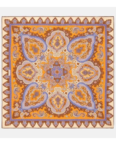 Zimmermann Sciarpa in cotone e seta con stampa - Arancione