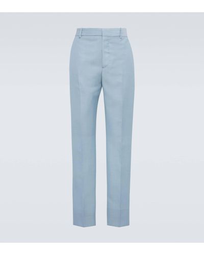 Alexander McQueen Virgin Wool Suit Trousers - Blue