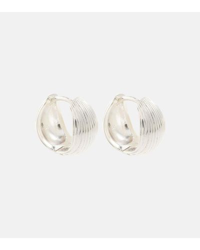 Sophie Buhai Reversible Sterling Silver Hoop Earrings - White