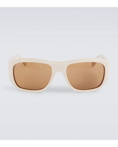 Fendi Eckige Sonnenbrille - Weiß