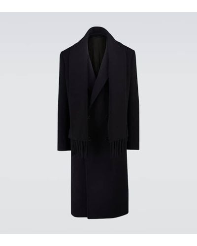 Balenciaga Mantel aus einem Wollgemisch - Blau