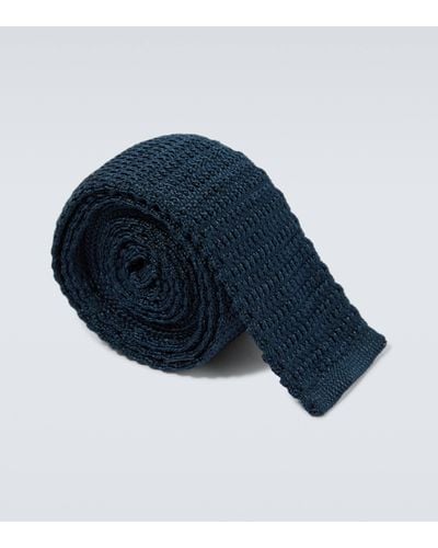 Thom Browne 4-bar Silk Tie - Blue