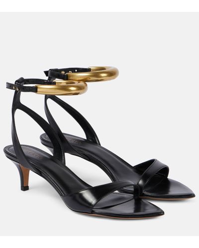 Isabel Marant Alziry 50 Leather Sandals - Black