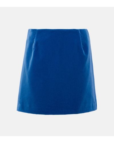 Blazé Milano Coci Velvet Miniskirt - Blue