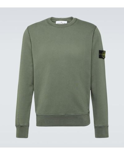 Stone Island Sweatshirt aus Baumwoll-Jersey - Grün