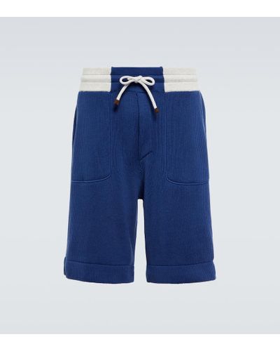 Brunello Cucinelli Bermuda-Shorts aus Baumwolle - Blau