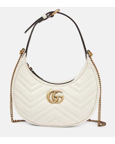 Gucci Mini Gg Marmont Shoulder Bag - White