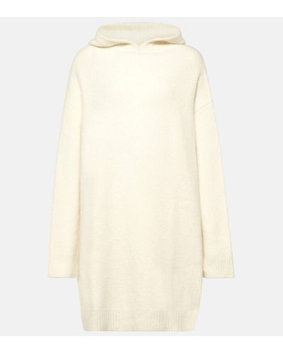 Lisa Yang Louise Hooded Cashmere Minidress - Natural