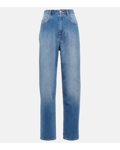 Isabel Marant Corsy High-rise Tapered Jeans - Blue