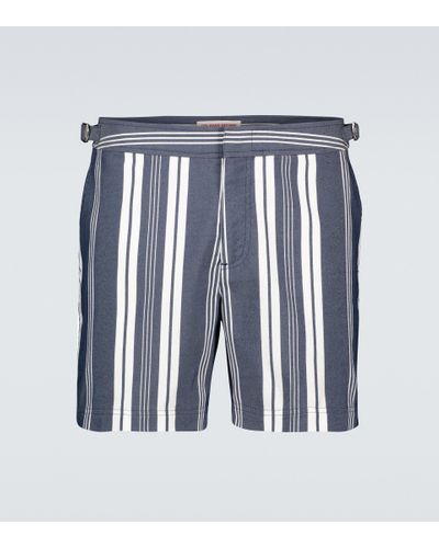 Orlebar Brown Bulldog Striped Swim Shorts - Blue