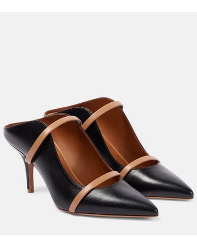 Malone Souliers Maureen 70 Leather Mules - Brown