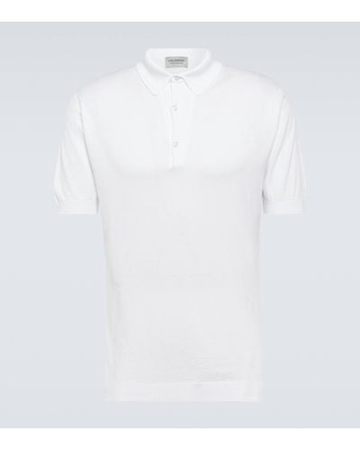 John Smedley Adrian Cotton Polo Shirt - White