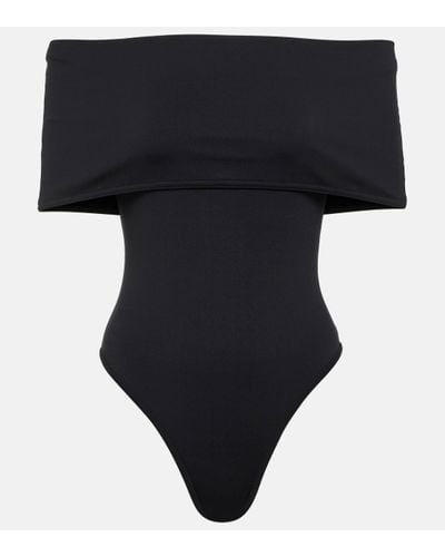 Bottega Veneta Off-shoulder Swimsuit - Black