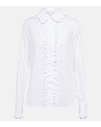 Saint Laurent Chemise en coton - Blanc
