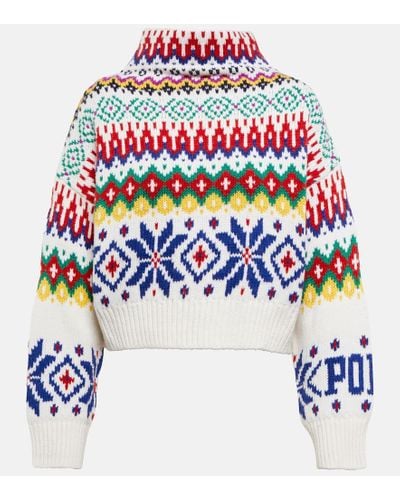 Polo Ralph Lauren Wool And Cotton-blend Sweater - White
