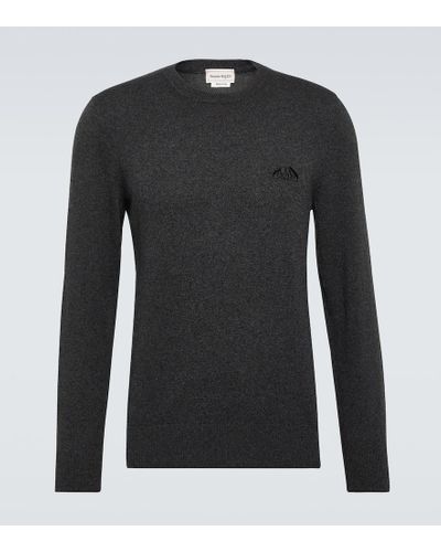 Alexander McQueen Cashmere And Wool Crewneck Sweater - Black