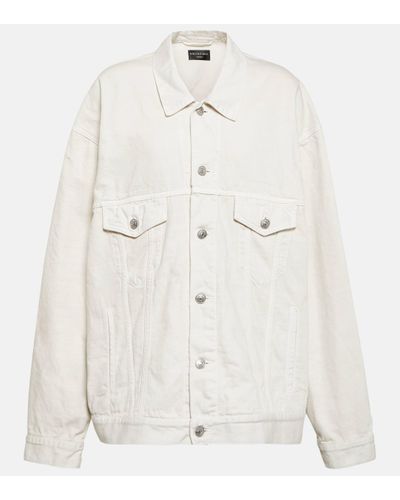 Balenciaga Veste Mirror en coton - Blanc
