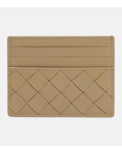 Bottega Veneta Intrecciato Leather Card Holder - Natural