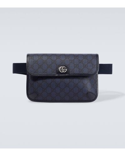Gucci Sac ceinture Ophidia GG Small en toile - Bleu