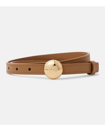 Loewe Pebble Leather Belt - Brown