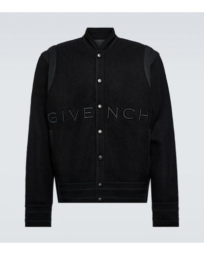 Givenchy Bestickte Collegejacke aus Wolle - Schwarz