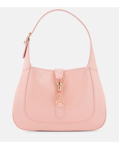 Gucci Jackie Small Leather Shoulder Bag - Pink
