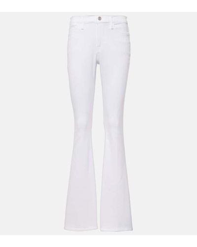 FRAME High-Rise Flared Jeans Le High Flare - Weiß