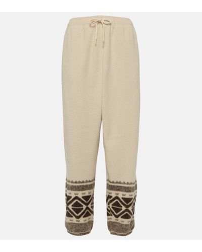 Polo Ralph Lauren Printed Jersey Sweatpants - Natural