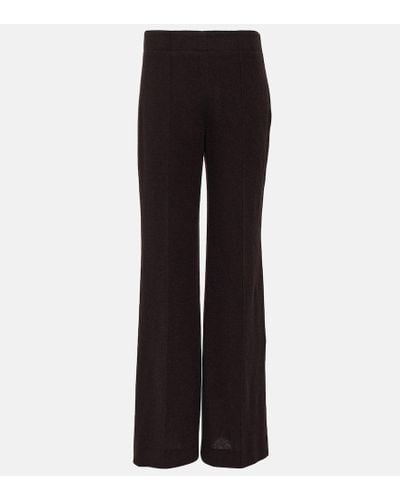 Chloé Wool And Cashmere Straight-leg Pants - Black