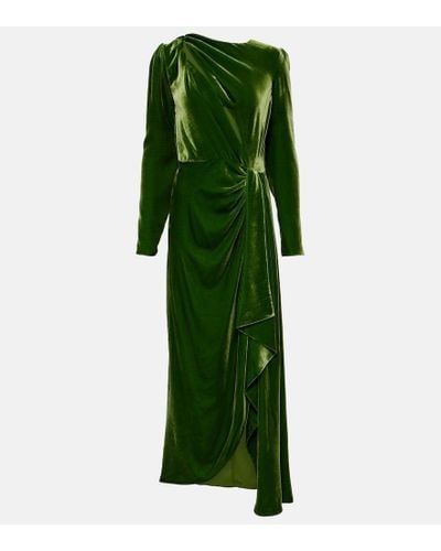 Costarellos Vestido largo Varisa de terciopelo - Verde