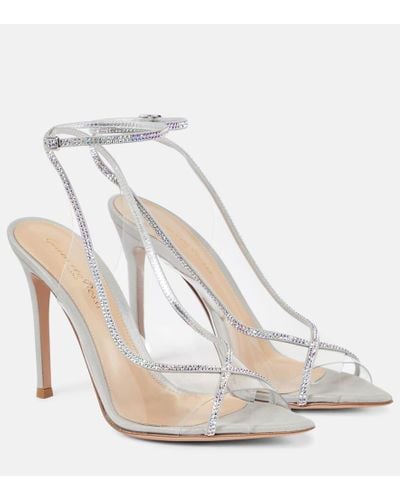 Gianvito Rossi Crystelle 105 Embellished Pvc Sandals - Multicolor