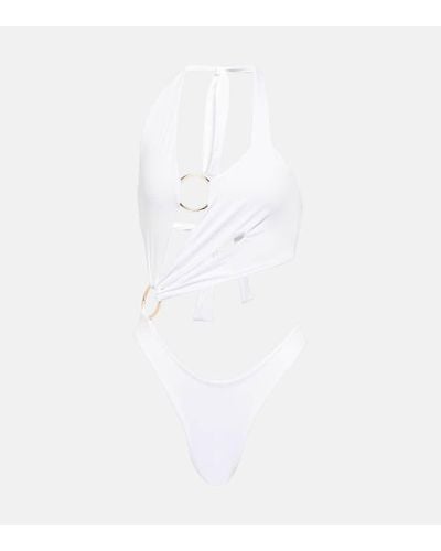 Louisa Ballou Cutout Swimsuit - White