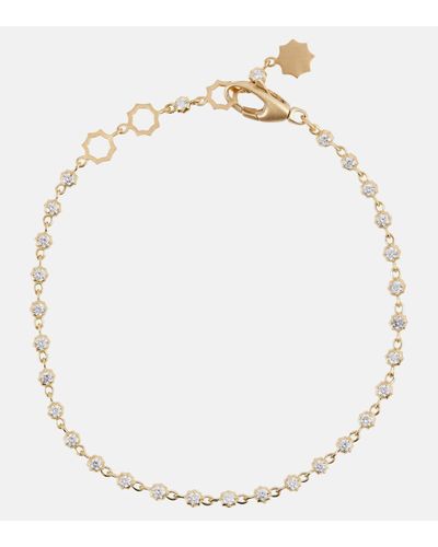 Jade Trau Small Sophisticate Line 18kt Gold Bracelet With Diamonds - Metallic